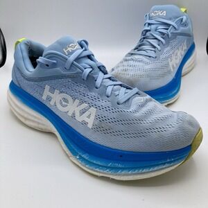 Hoka One One Bondi 8 Mens 10D Airy Blue/Diva Blue Running Shoes 1123202 ABDB